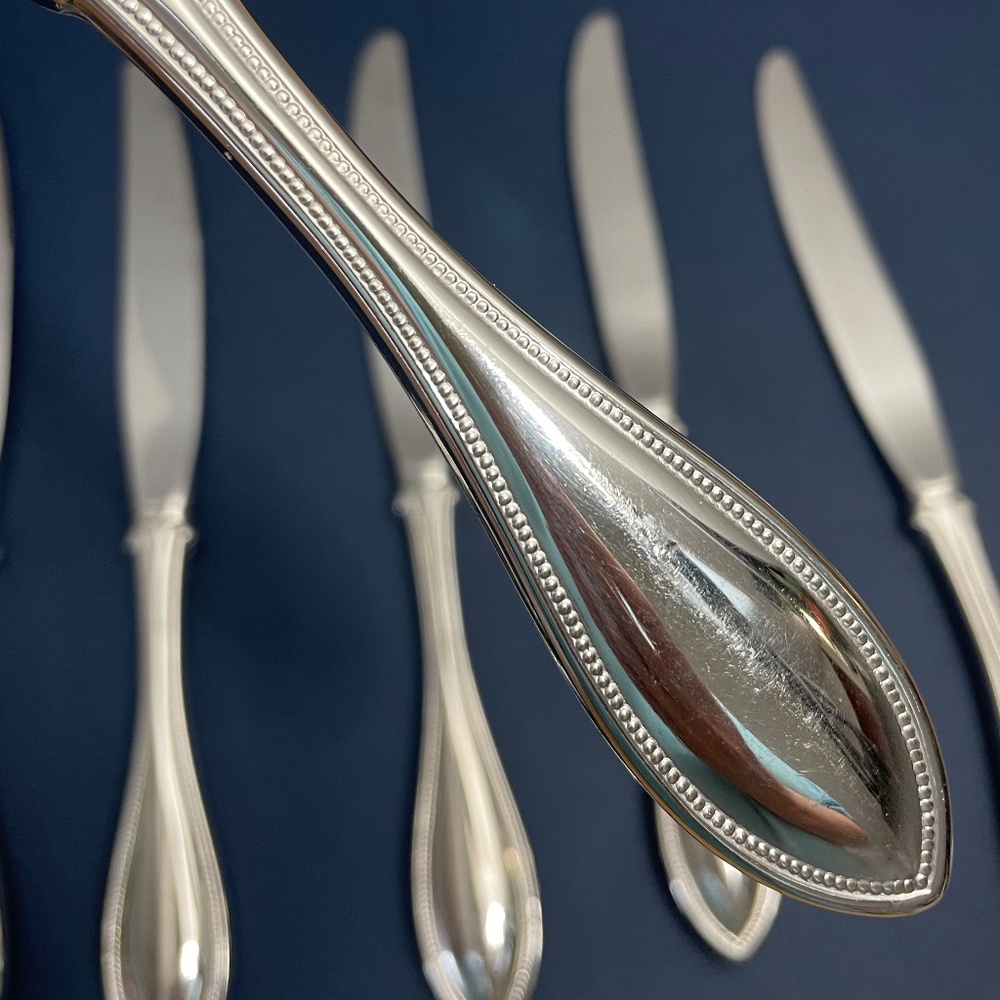 Oneida Arbor American Harmony Set of 6 Dinner Knives Stainless Flatware USA